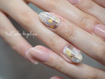 大理石風ネイル