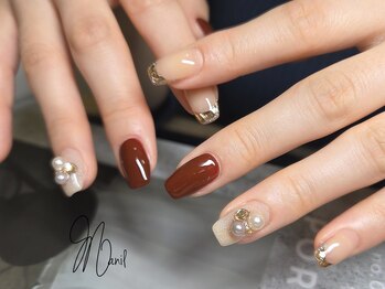 マニル アンド ネトラ(manil & netola)/パールビジュー×ガラスフレンチ