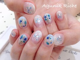 【押し花ネイル】