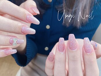 ウサギネイル 新大久保店(usagi nail)/マグネットフレンチ秋可愛い