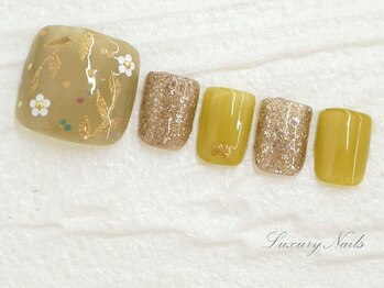 ラグジュアリーネイルズ オオミヤ(Luxury Nails Omiya)/くすみ*ホロフラワー