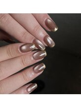 グラウネイル(glaw nail)/マグネット＋ミラーフレンチ