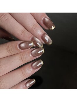 グラウネイル(glaw nail)/マグネット+ミラーフレンチ