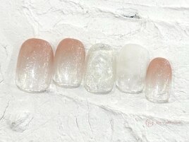 塗りかけピンクラメ￥5800
