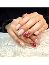 アトリエ クク(atelier cucu)/ハートホロ埋め込みネイル