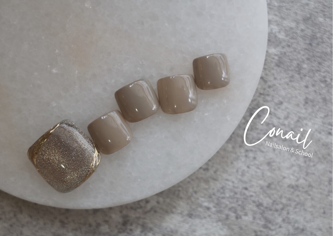 フットミラー FA169⭐ダルメシアン×シルバーミラーフットネイルチップ ネイル