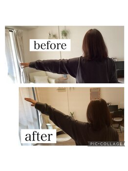 ワン ストレッチ(ONE stretch)/肩の痛い40代女性before・after