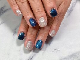 M-486 ブルーマグネットネイル