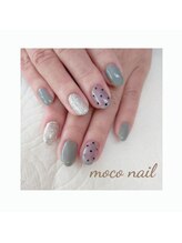 モコネイル(moco nail)/☆ワンカラー2本アート☆