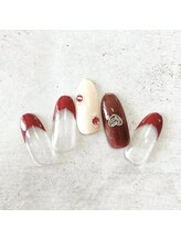 ミュナ(myuna)/ハートフレンチネイル