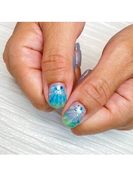 ラヴィネイル(La Vie Nail)/マーメイドネイル/夏ネイル