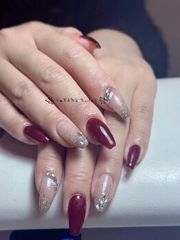 ラムネイル 恵比寿店(RAMU nail)/チップ長さ出し4本デザイン