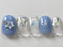 ネイルメゾン 天神店(NAIL MAISON)/星ブルークリアスター¥9000