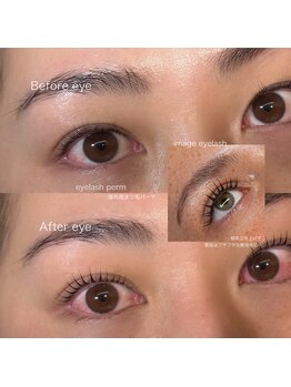 リッチアイブロウアンドアイラッシュモリオカ(Rich eyebrow& MORIOKA)の写真/初回ケラチン美容液付！ラッシュリフトで海外風まつ毛に！