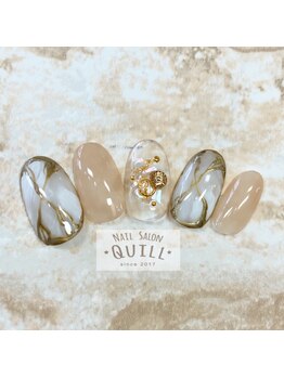 ネイルサロン クイル(QUILL)/8月シースルー(2)