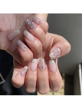 フェム ネイル アイ(FeM # nail eye)の写真/[名駅すぐ]★爪にやさしい【フィルイン】も大好評！『大人可愛いシンプルデザイン』ならおまかせ下さい♪