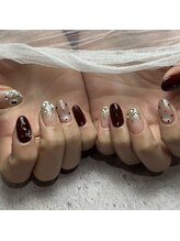 アース 新瑞橋店(HAIR & MAKE EARTH)/大人ガーリーネイル