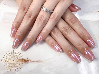 ソネルサロン 駒込店(SONEL SALON)の写真/駒込駅徒歩1分の好立地!単色&美フォルムで細部まで行き届いた繊細な女性らしさを演出♪モチの良さも◎