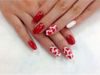 ネイルサロン ビューティーマジック 川口店/ ハートネイル バレンタイン