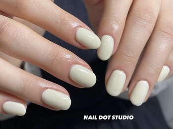 ネイルドットスタジオ 堺筋本町(NAIL DOT STUDIO)/アイボリーネイル