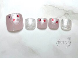 フットネイル/ハートホロネイル