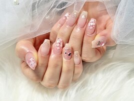 バレンタインネイル