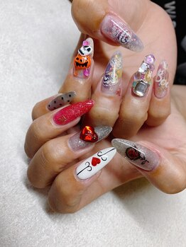 モレリア(morelia)/スカルプハロウィンネイル