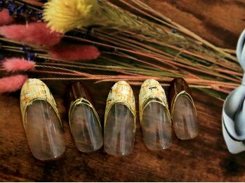 フォルチェ ゆめタウン東広島店(Folche)/ツイードフレンチネイル