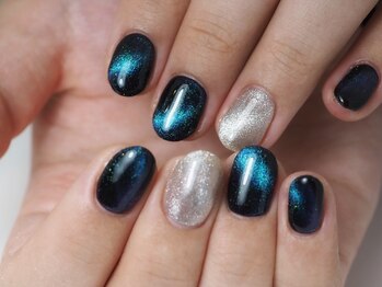 ミーナネイル(miinanail)/2色使いのマグネットネイル