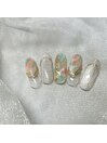 クリアベース/マーブルネイル