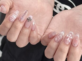 ダークハニー 原宿店(Dark Honey)/Y2Kピンクゼブラネイル