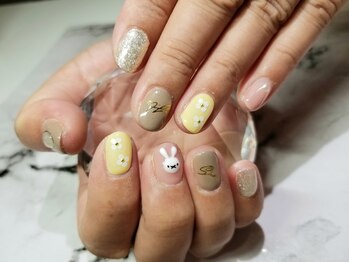 シュガーネイル(sugar nail)/ミッフィーちゃんネイル