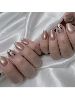 ハートネイル(Heart nail)/シンプル ブラウンマグフラ