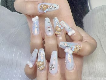 カナネイル(KANA.nail)/長さだしキティちゃんネイル
