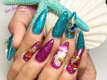 アン ジョーヌドラゴ/【ロング】キラキラアシメネイル