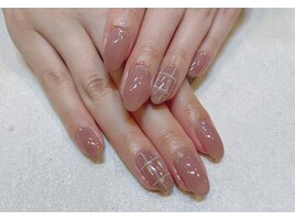 【パラジェル】チェックネイル