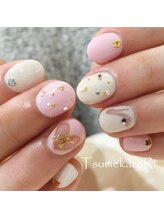 ツメカザリ 西金沢店(TsumekazaRi)/＊ガラスの靴×くり抜きハート＊