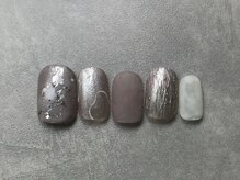 カラネイル 南森町店(calla nail)/パープルシルバーニュアンス