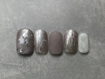 カラネイル 南森町店(calla nail)/パープルシルバーニュアンス