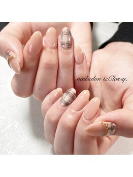 アンドクラッシィ(&classy.)/チェックネイル