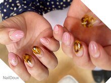 ネイル ドゥ 岡山駅前店(Nail Doux)/変形フレンチ大理石ネイル