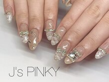 ネイルスペース ジェイズ ピンキー(NAIL SPACE J's PINKY)/キラキラガーリーネイル