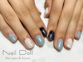 成人式　手描きネイル