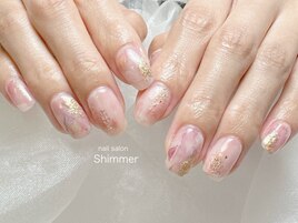 ピンクブラウンニュアンスネイル