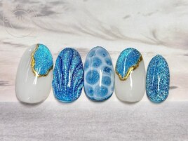 海人魚マグネットネイル