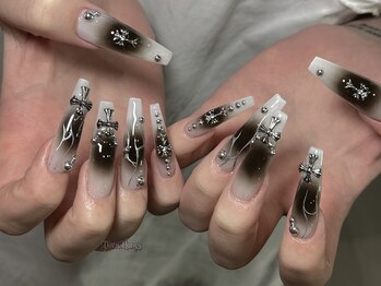 ダークハニー 原宿店(Dark Honey)/クールブラックチークネイル