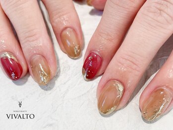ワールド ビューティ ヴィヴァルト 宝塚店(WORLD BEAUTY VIVALTO)/ニュアンスネイル/秋ネイル
