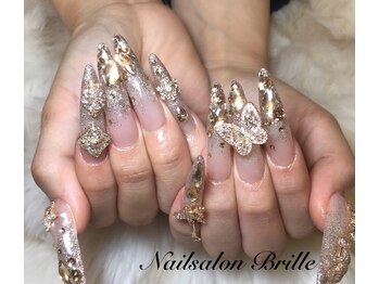 エスフィーネイルサロン ブリーユ(Esfy nailsalon Brille)/キラキラ長さだしネイル