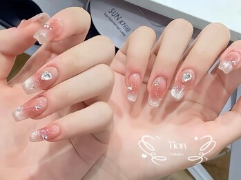 オンブレフレンチ・冬ネイル