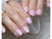 リアンネイル(lian nail)/儚げラベンダー/梅雨ネイル